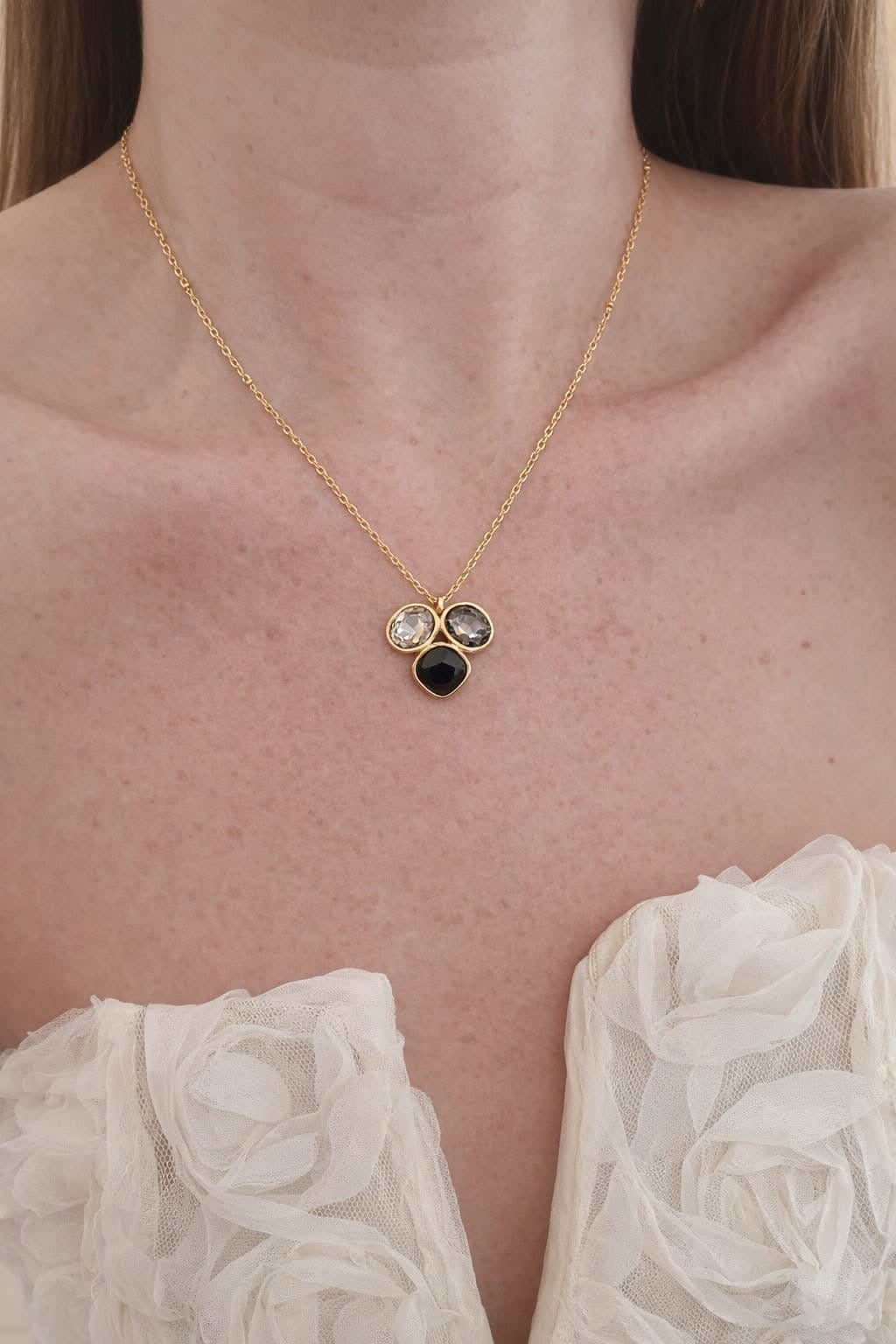 Collier trio de cristaux