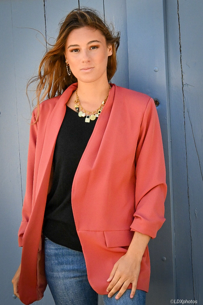 Blazer rose corail