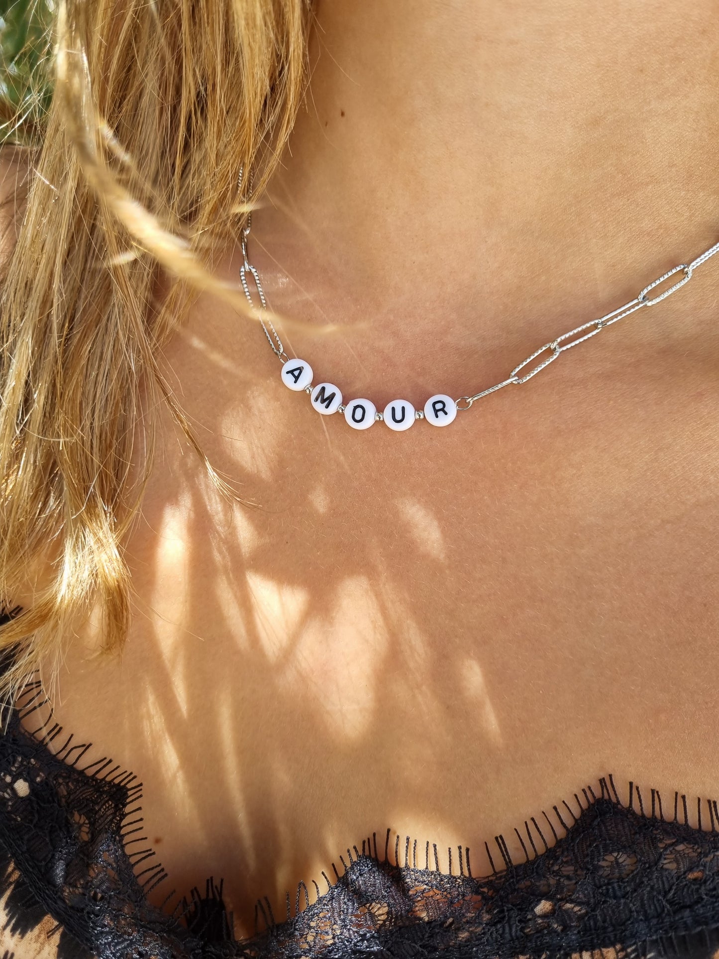 Collier AMOUR - argenté
