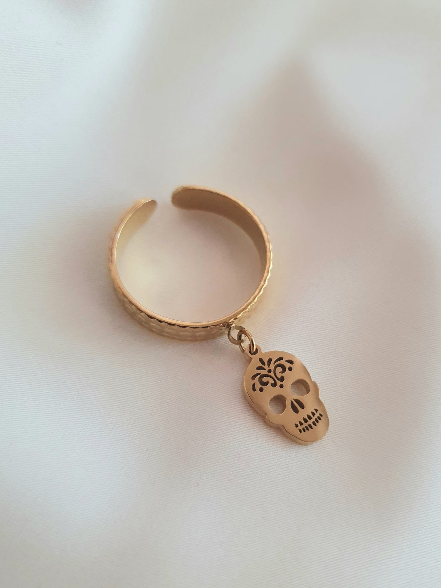 Bague Skull Head - doré