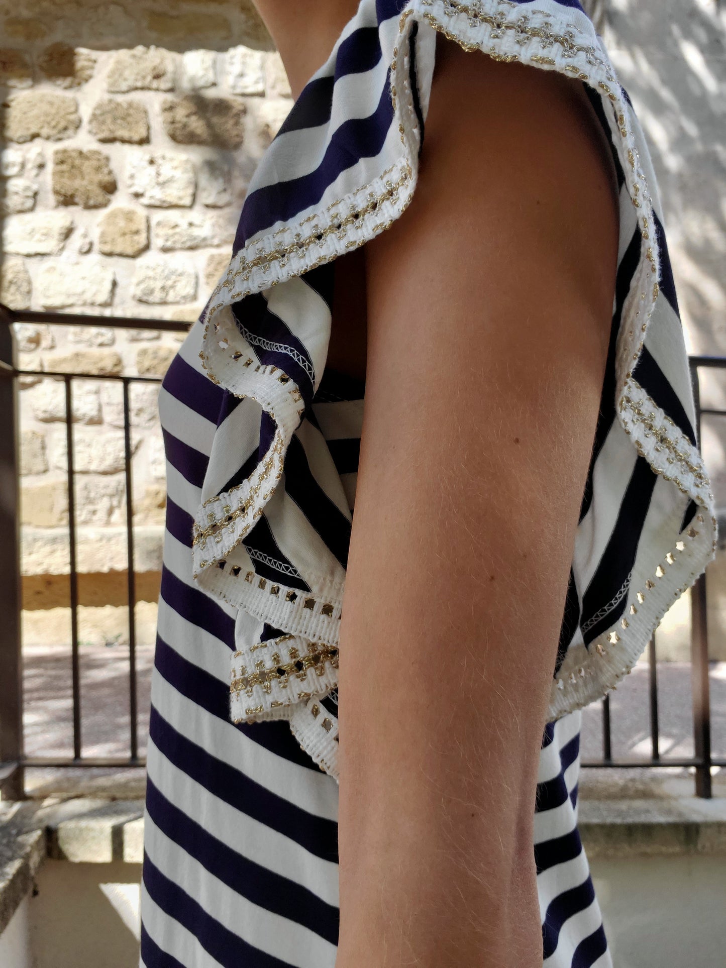 Robe marinière noire & blanche