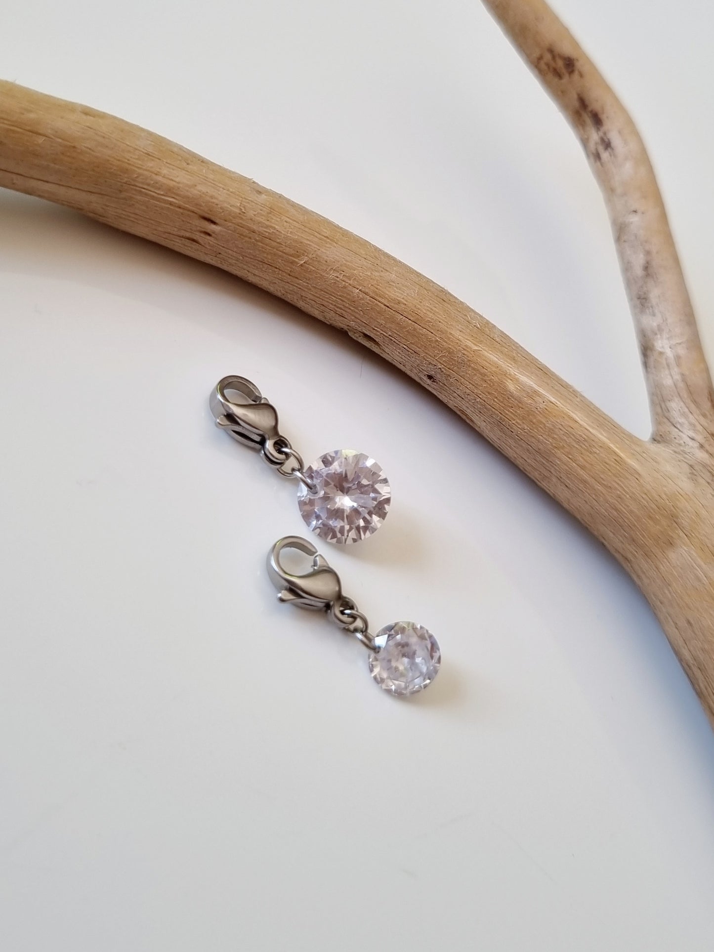 Charm mini zircon - argenté