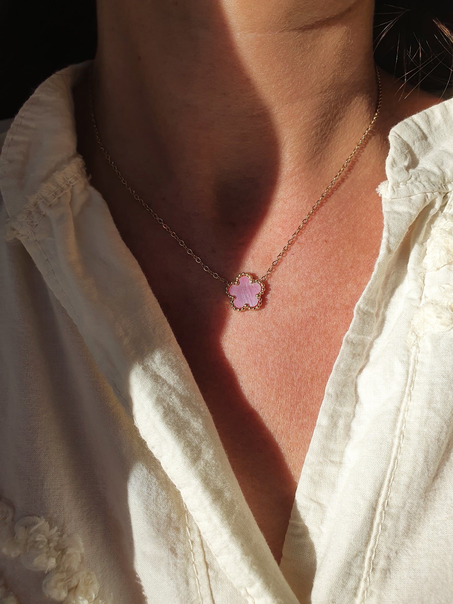 Collier SHEILA - doré/rose