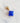 Charm trèfle à facettes effet Lapis Lazuli - doré