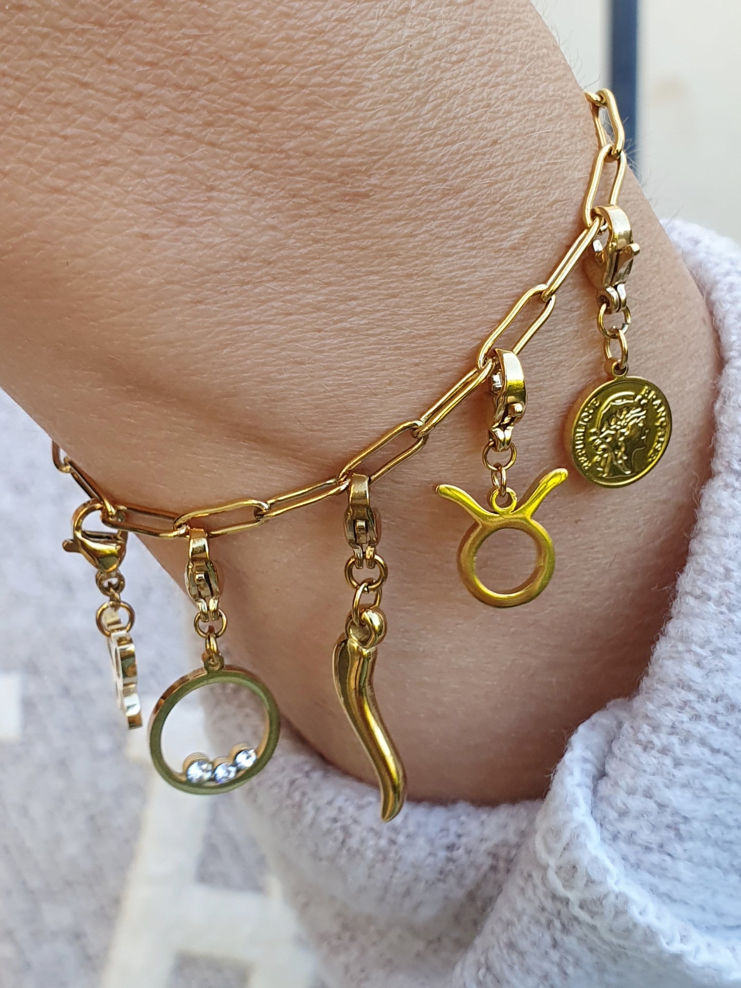 Bracelet petits maillons - doré