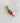 Charm piment rouge en verre - doré