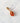 Charm médaillon coquillage - doré | corail orangé
