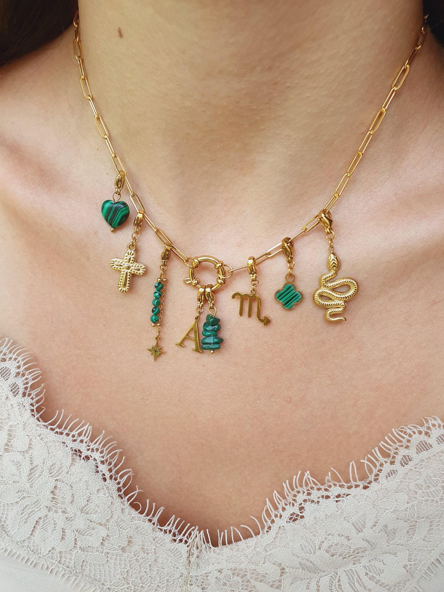 Collier ELINA (personnalisable) - doré