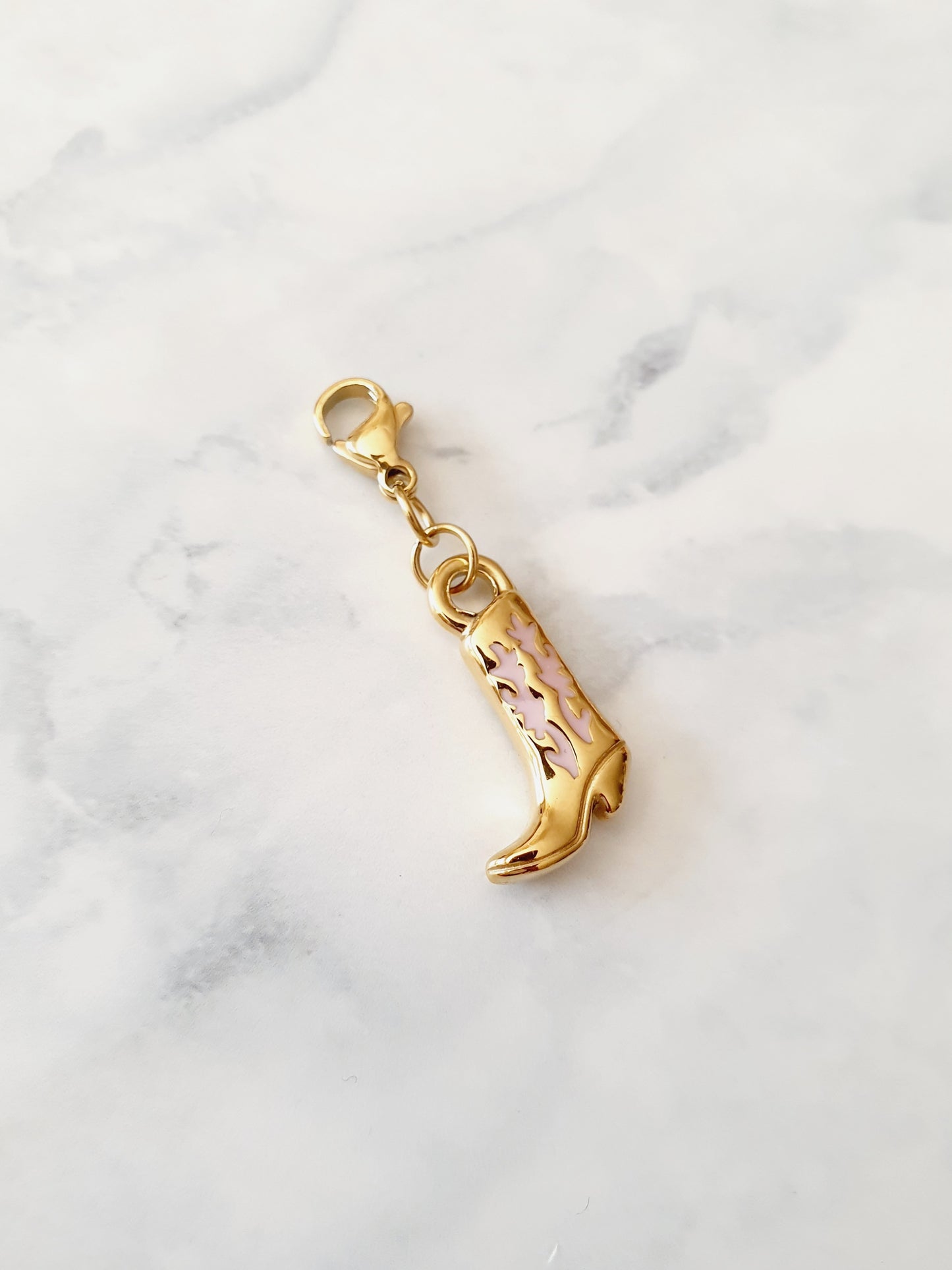 Charm Baby botte de Cow Boy Rose - doré