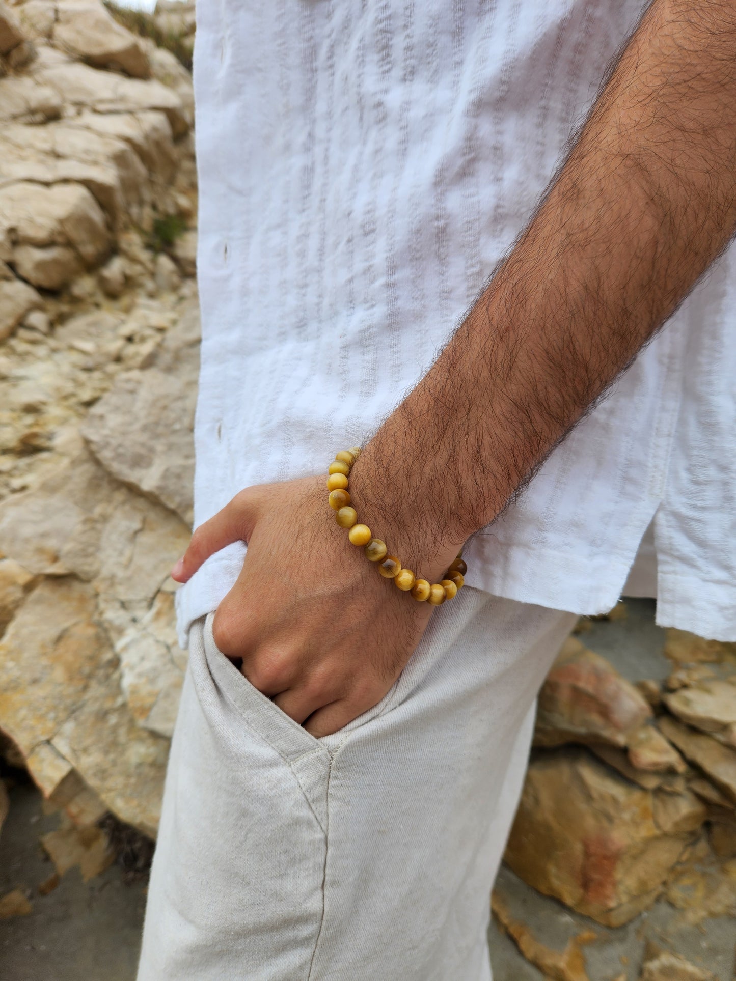 Bracelet élastique pierres naturelles ORKAN