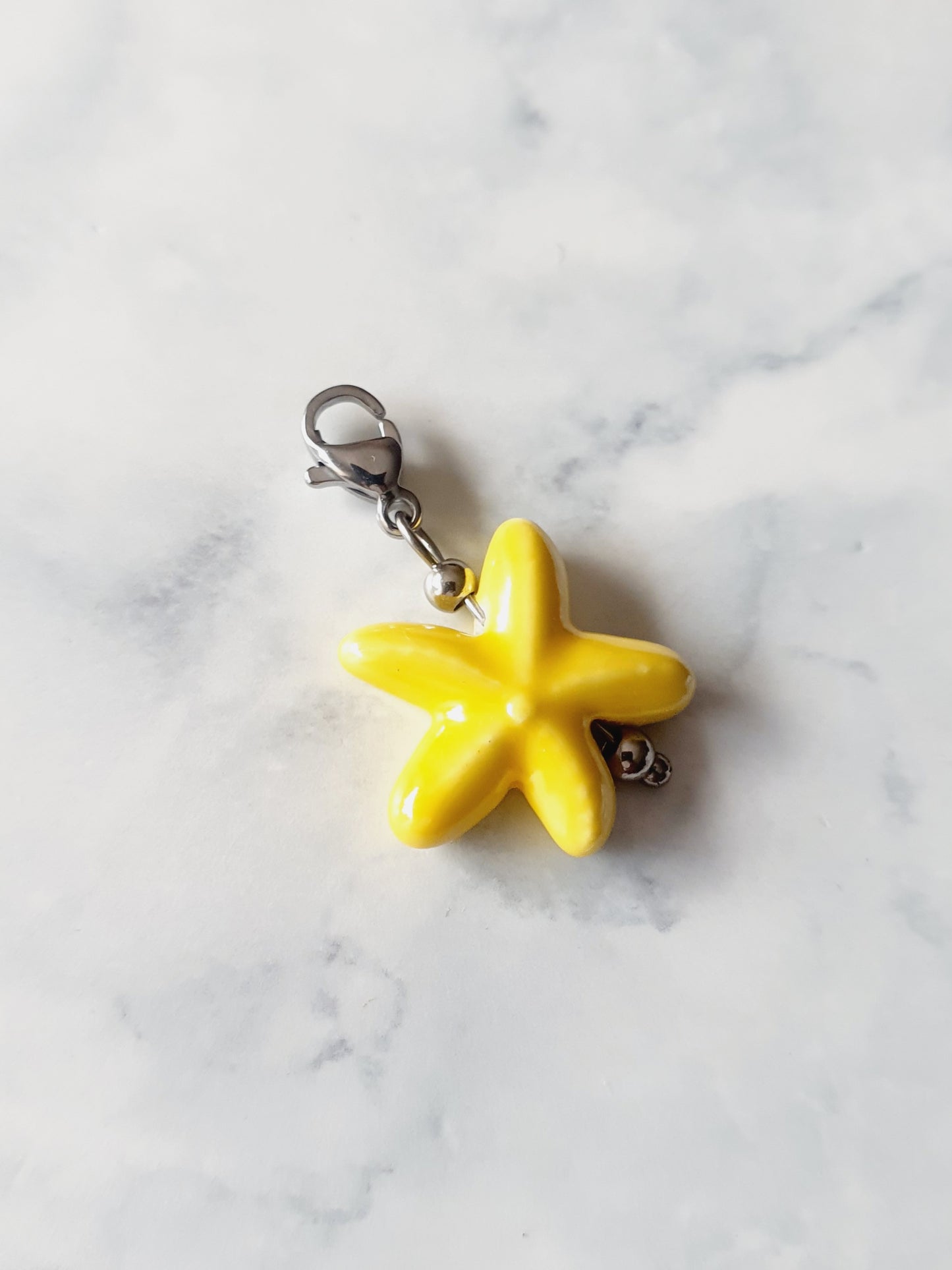 Charm étoile de mer - argenté | jaune