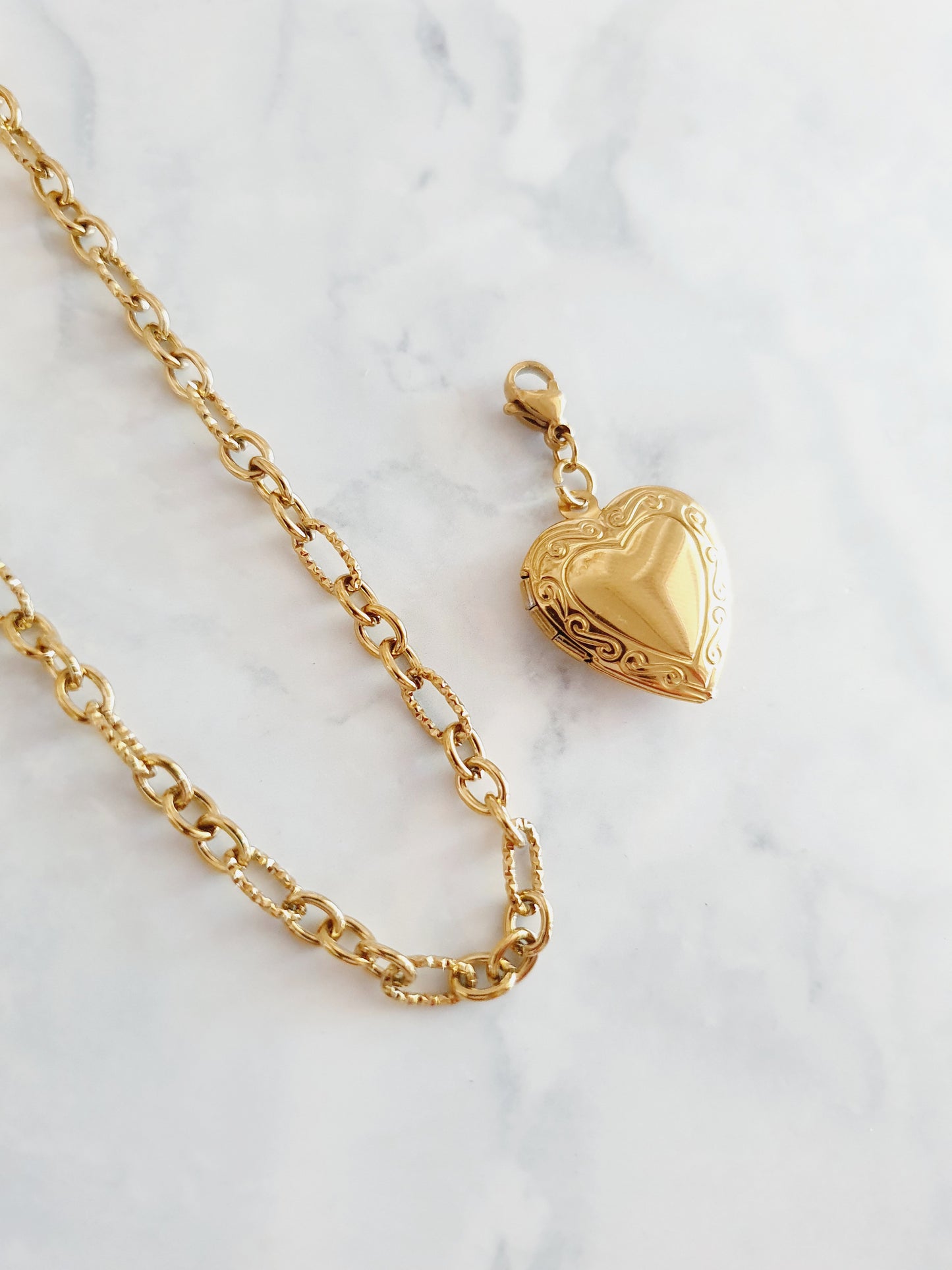 Charm coeur médaillon souvenir - doré | Édition limitée