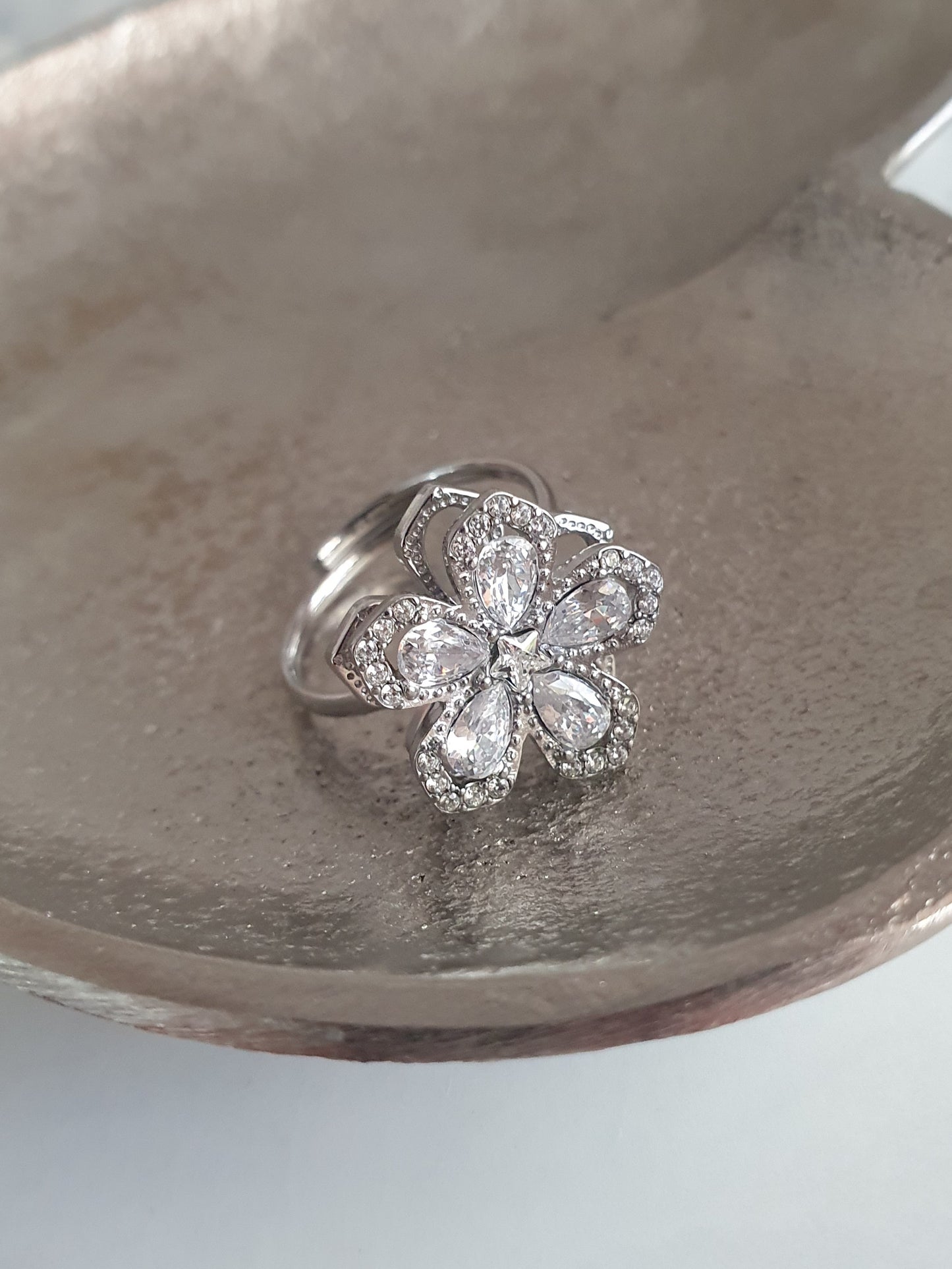 Bague rotative anti-stress Tourbillon de paix - argenté