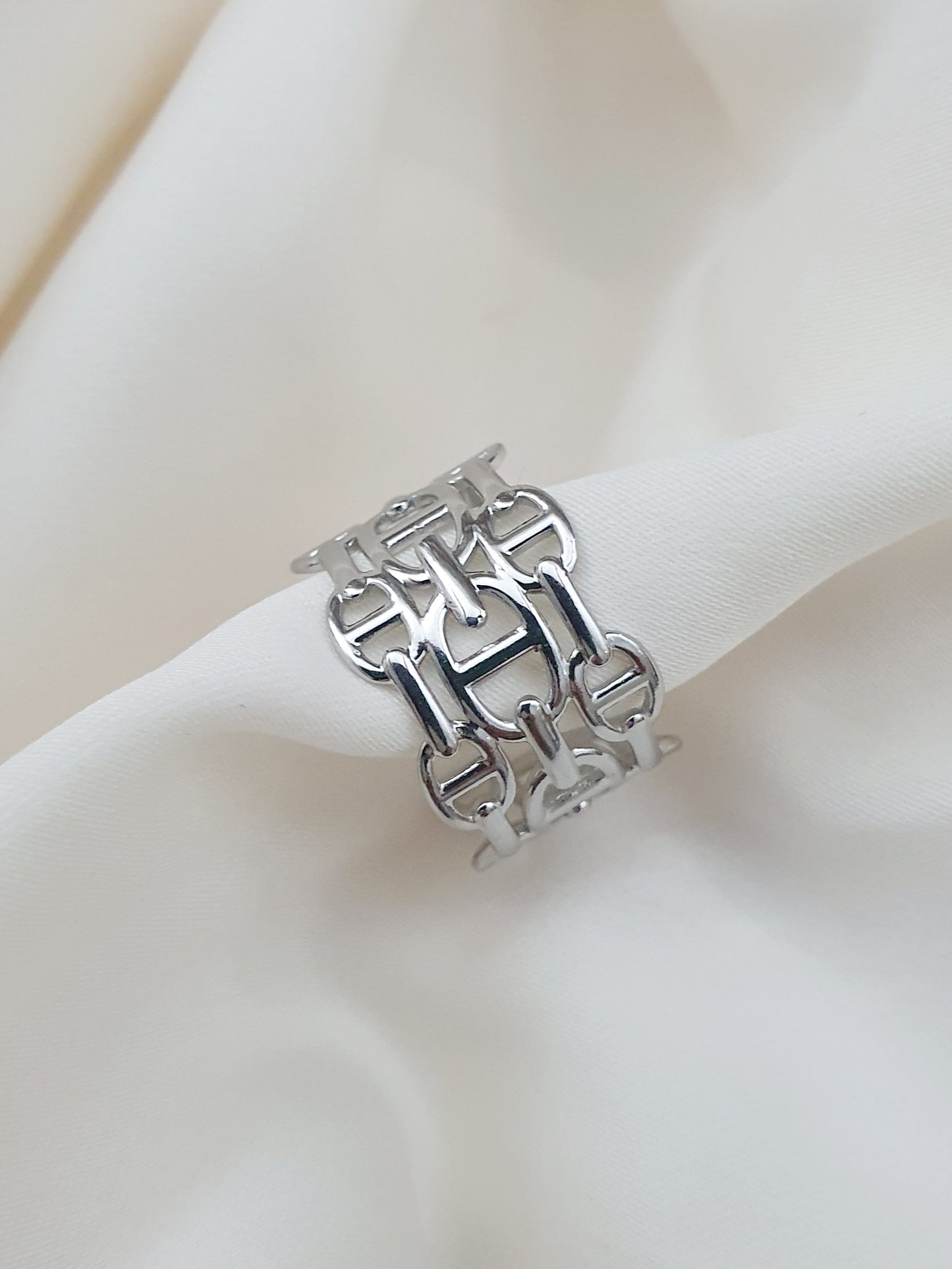 Bague AGATA triple rangs - argenté