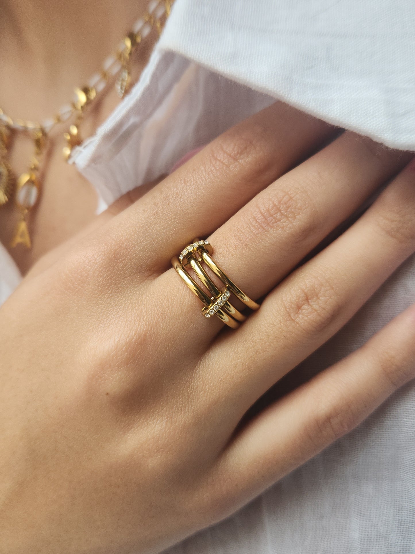 Bague empilable HÉRITAGE – doré