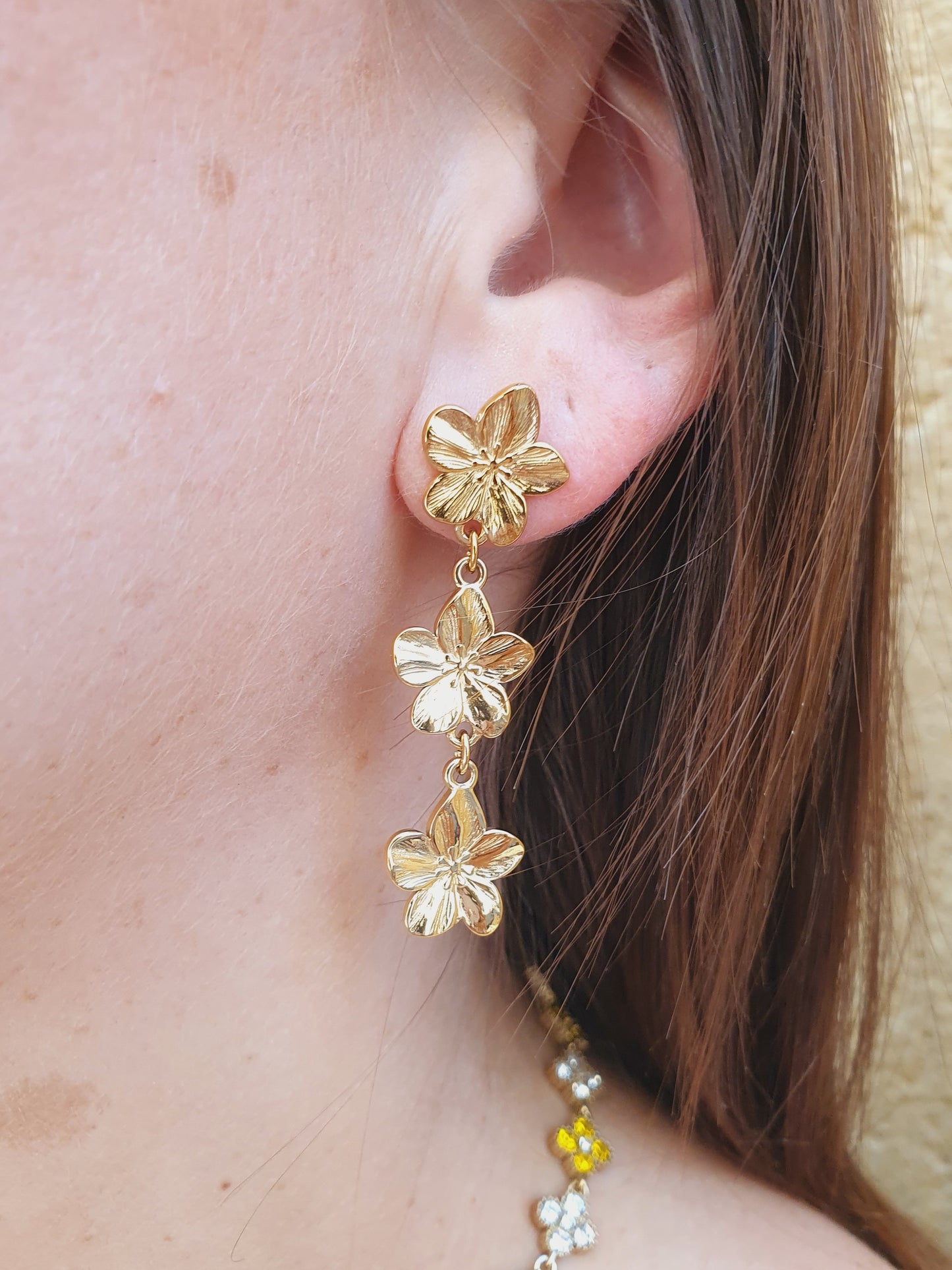 Boucles d’oreilles FLEURIS – doré