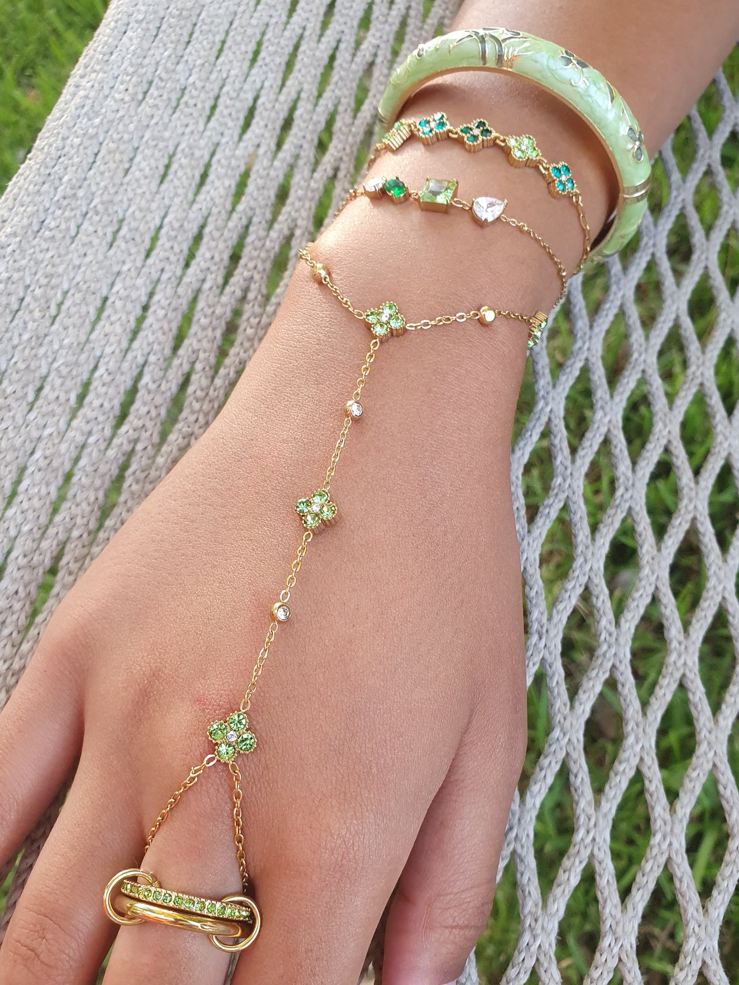 Bijou de main LUREXIA - vert