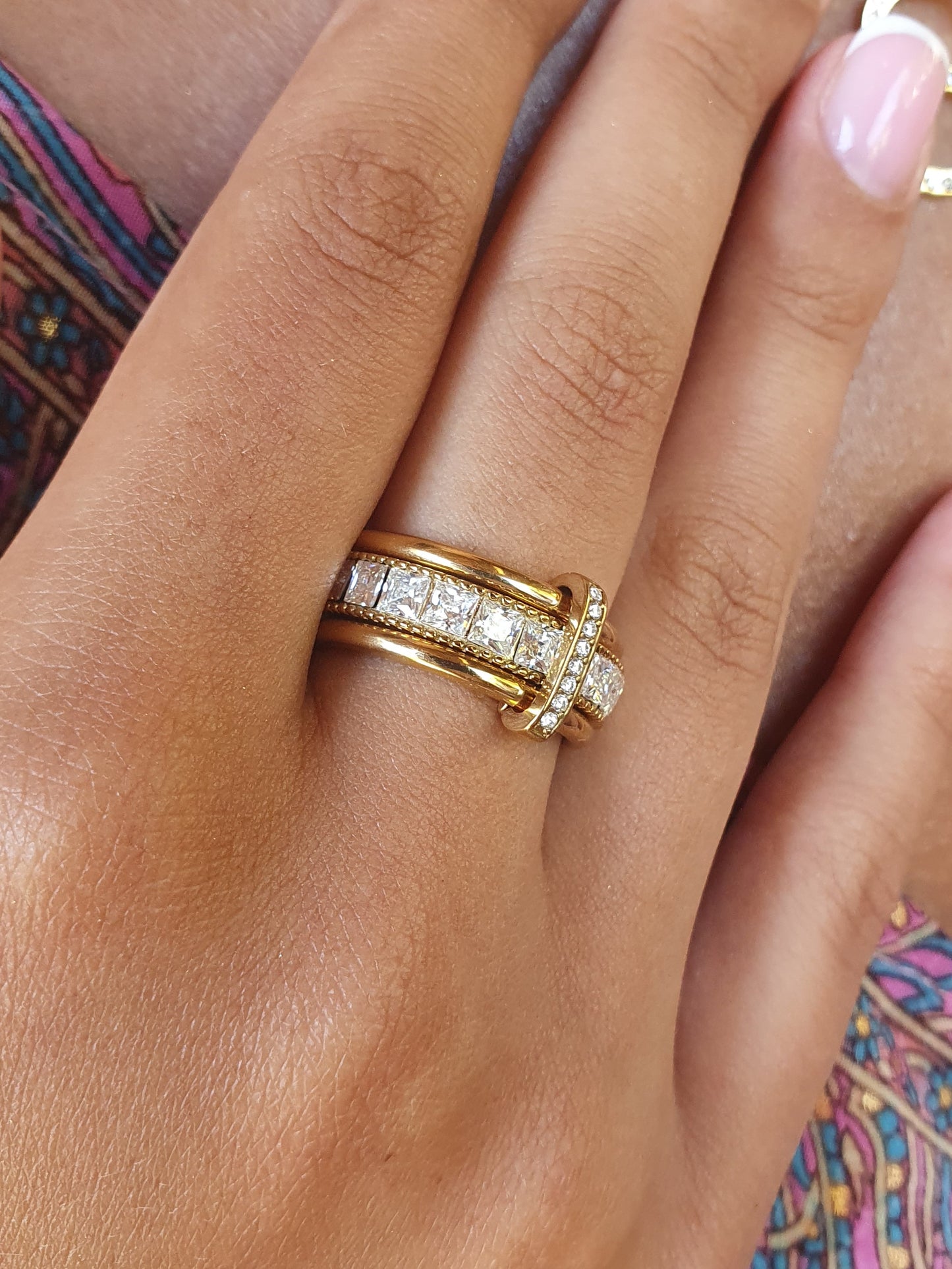 Bague empilable DIAMANTINA - doré