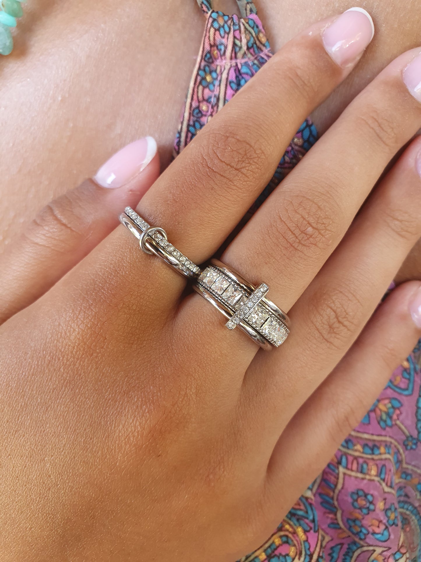 Bague empilable DIAMANTINA - argenté