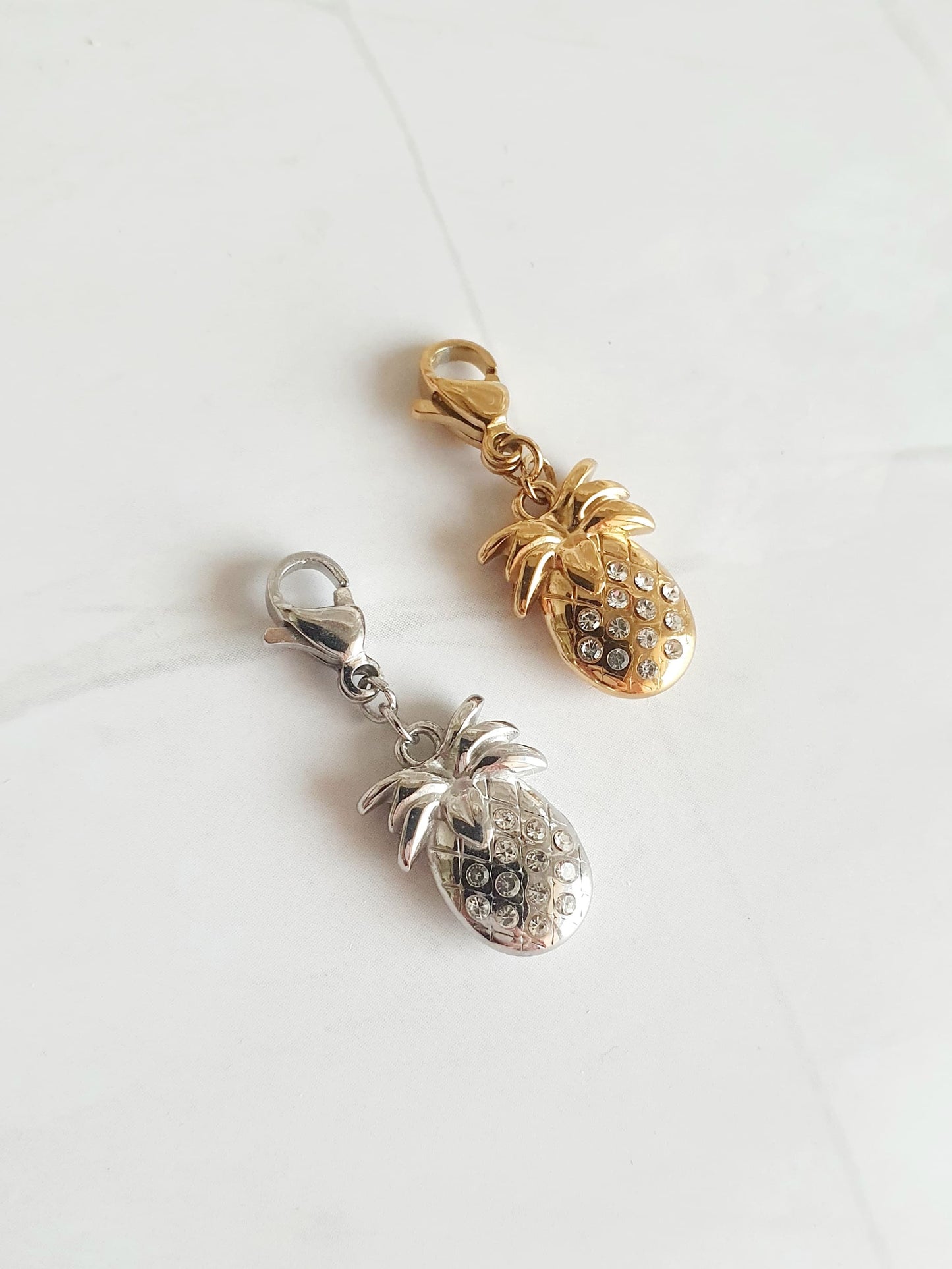 Charm ananas zircons - doré
