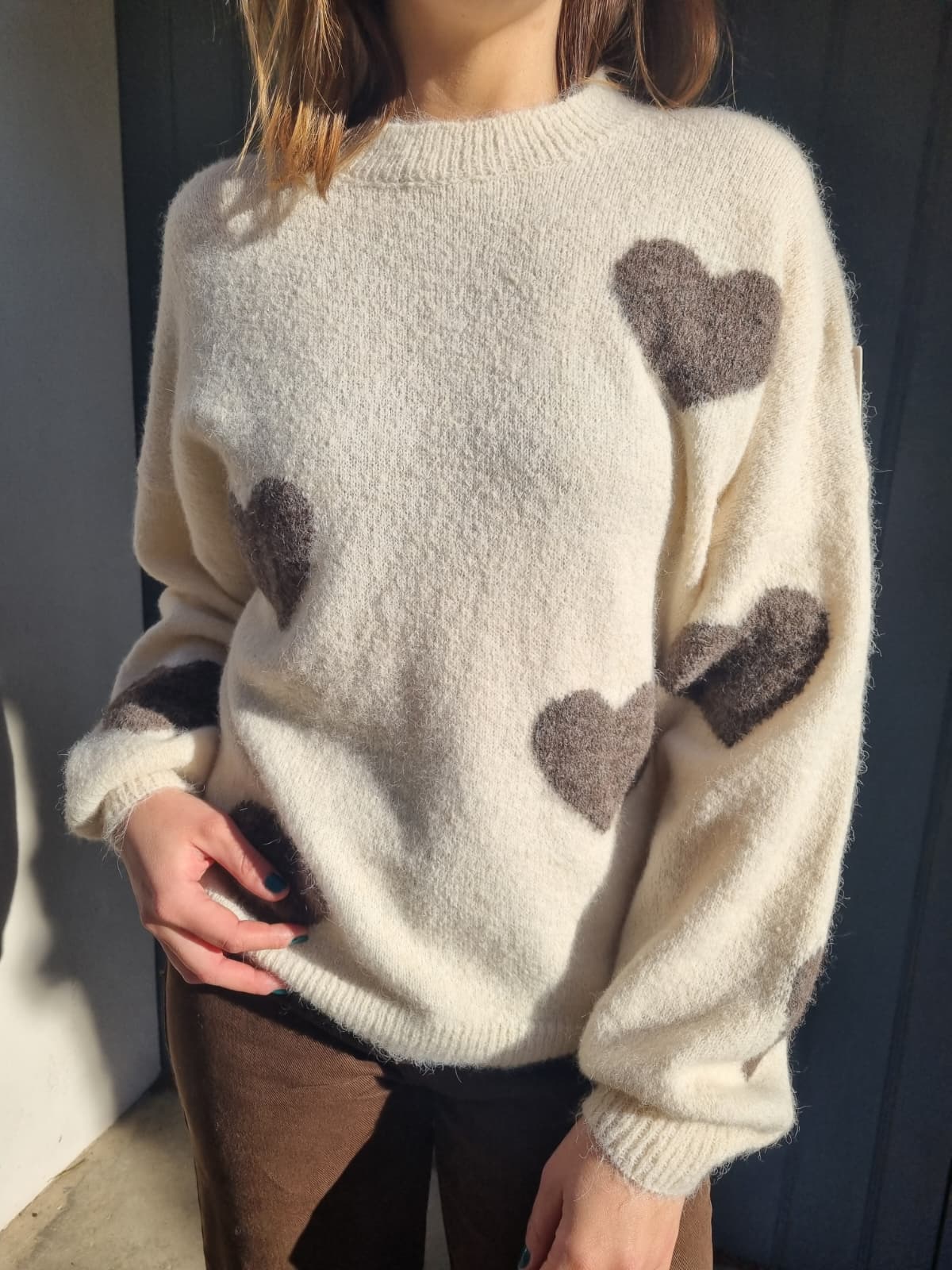 Pull motif coeur