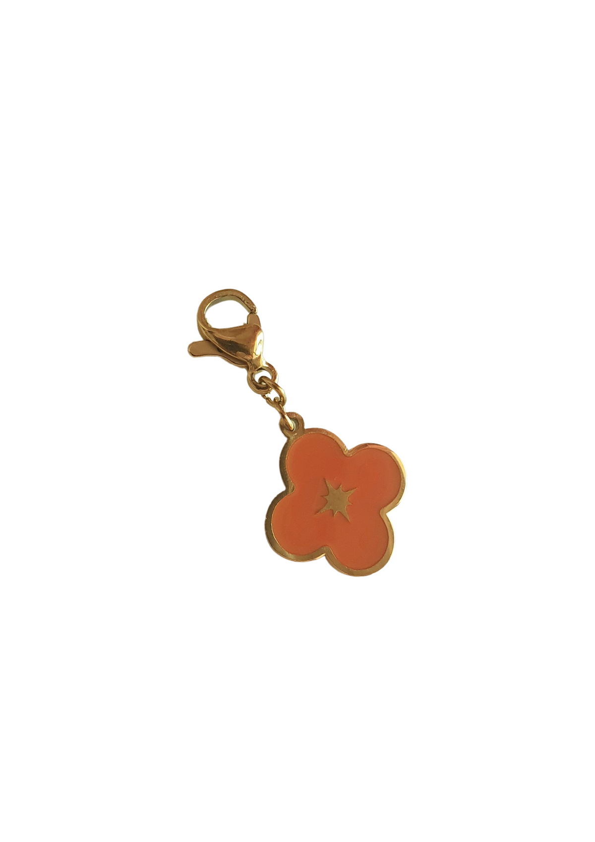 Charm trèfle orange