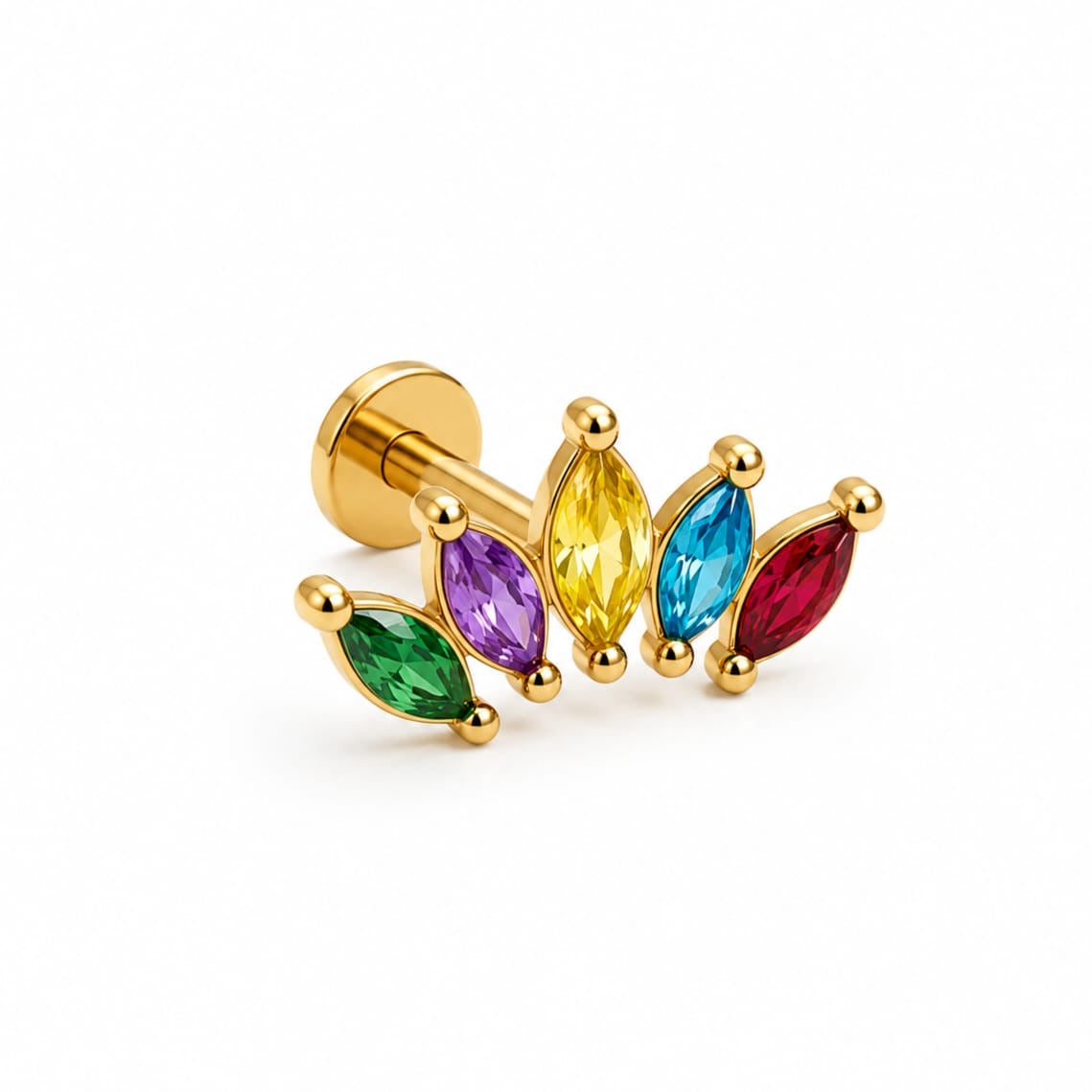 Piercing marquise - multicolore