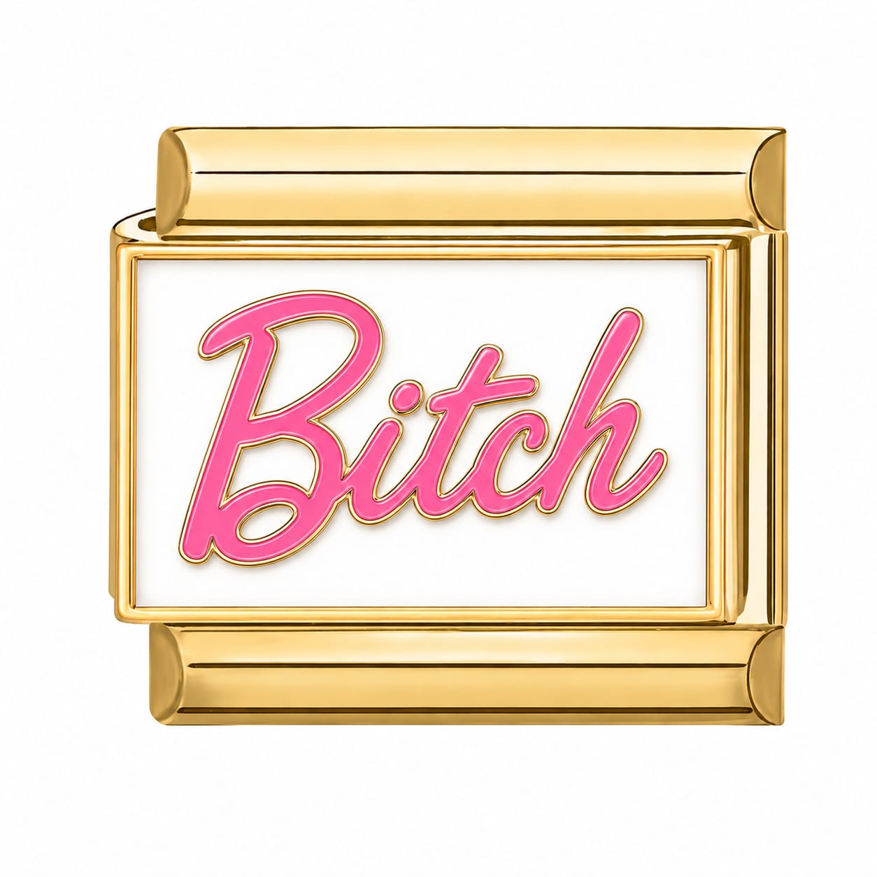 Charm italien bitch rose blanc