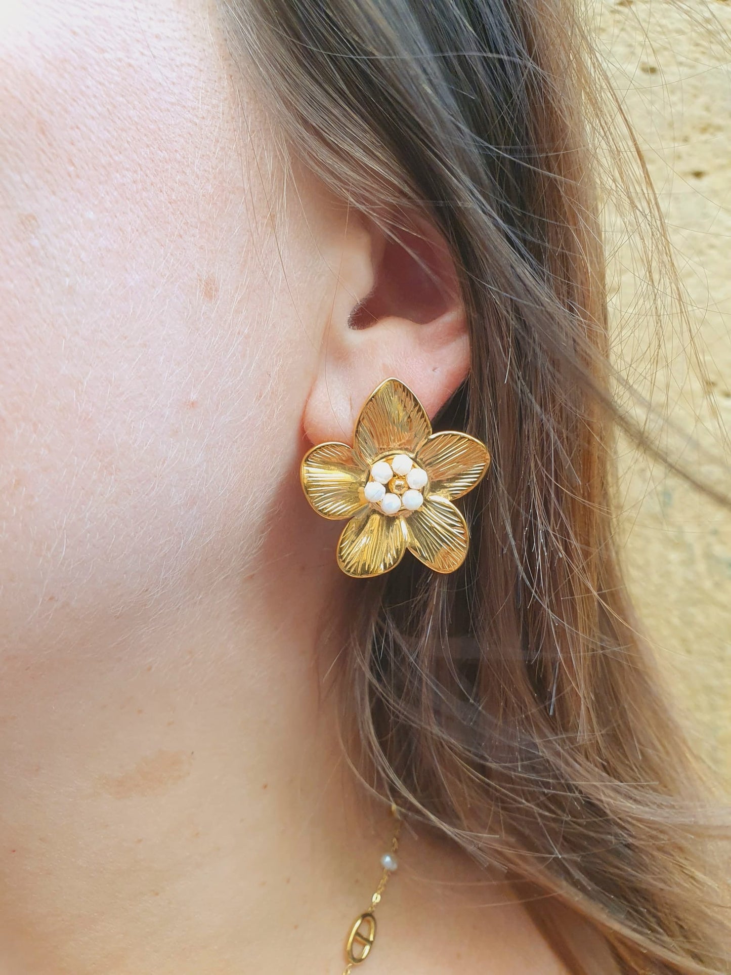 Boucles d’oreilles BALI perlée