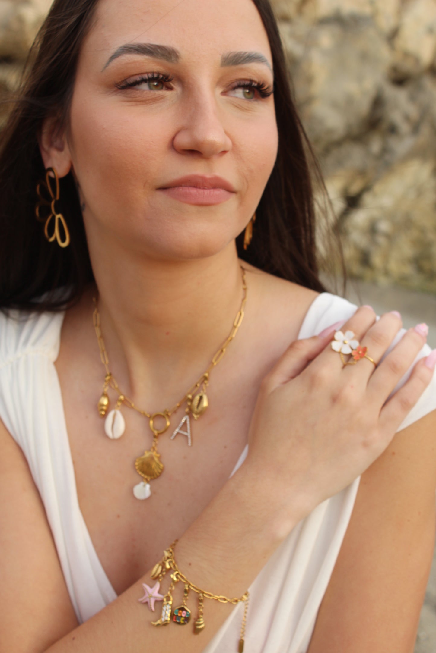 Charms lettres initiales The Bold Charm - doré