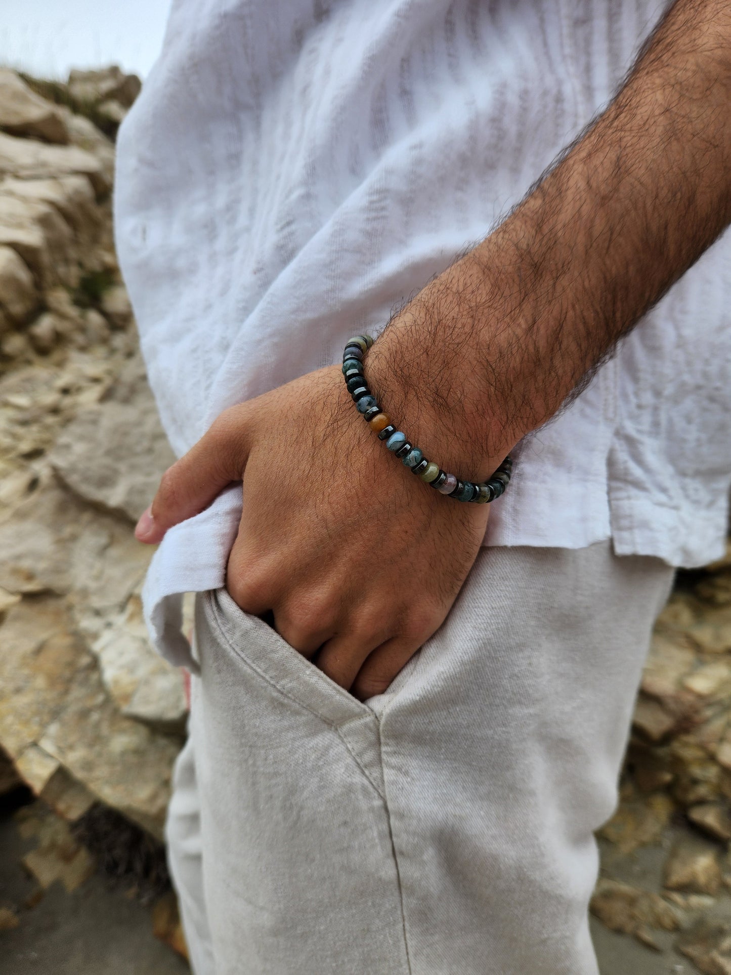 Bracelet élastique pierres naturelles AMALIA