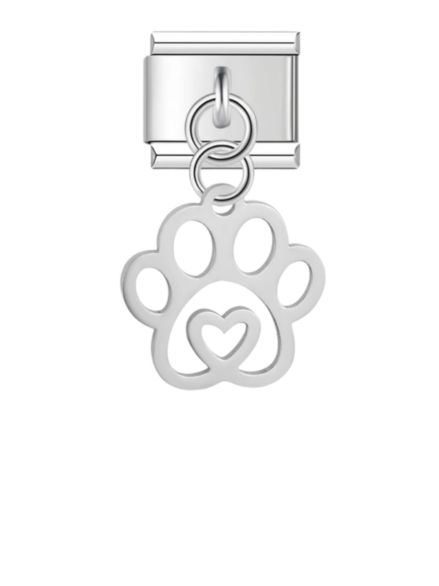 Charm italien PAW CŒUR argenté