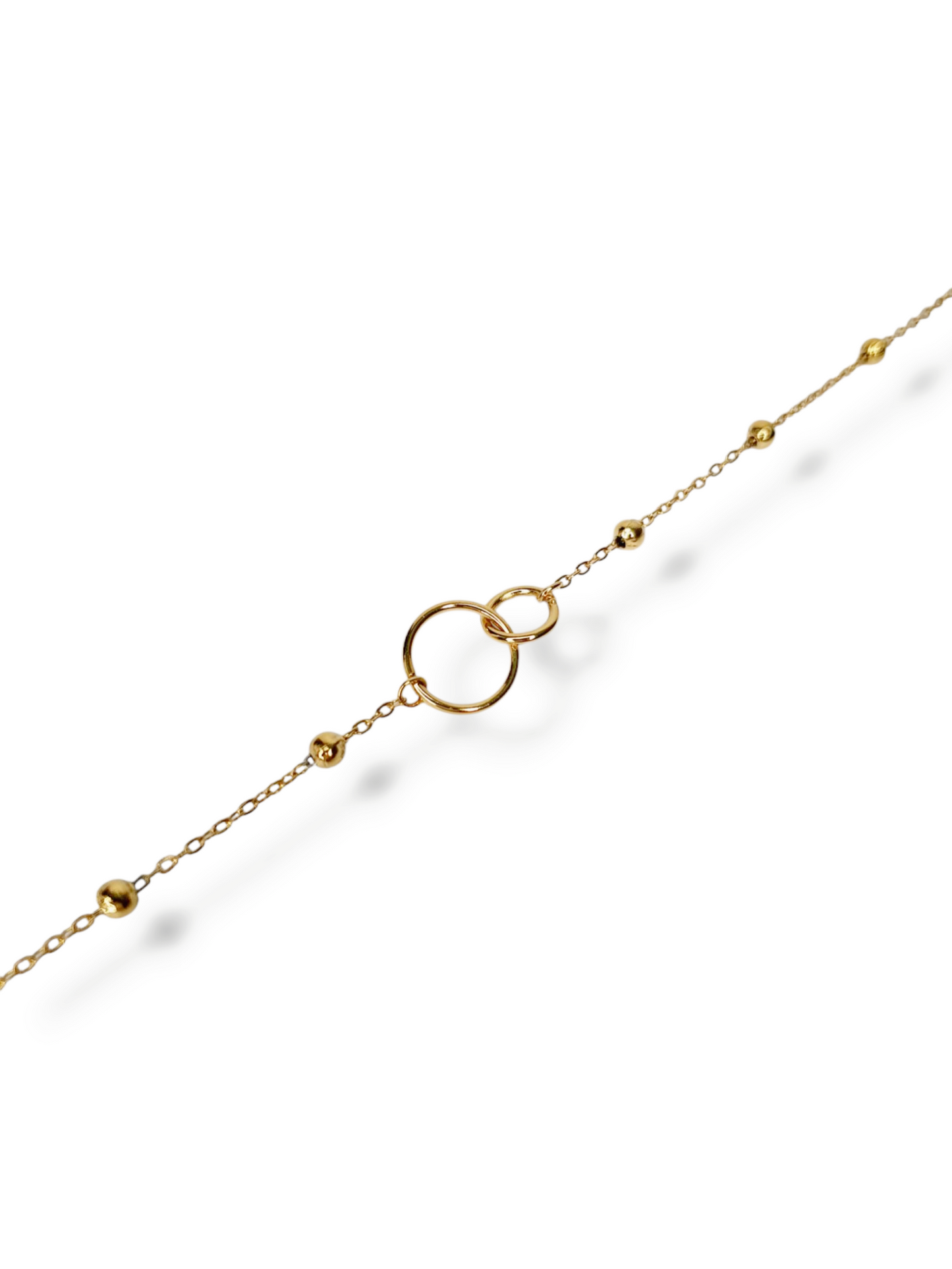 Bracelet ERIKA & petites perles (personnalisable) - doré