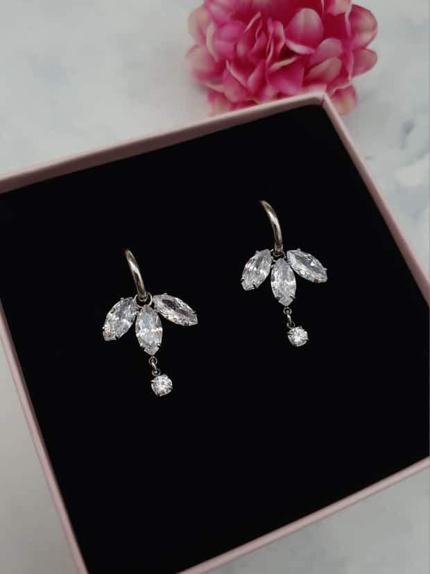 Boucles d'oreilles AVERIA - argenté