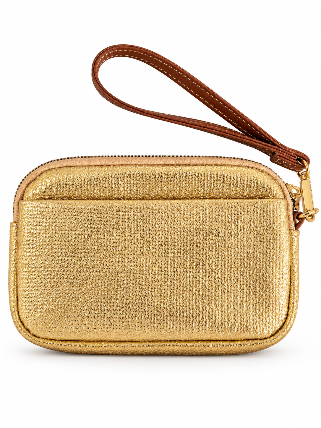 Mini pochette dorée dragonne