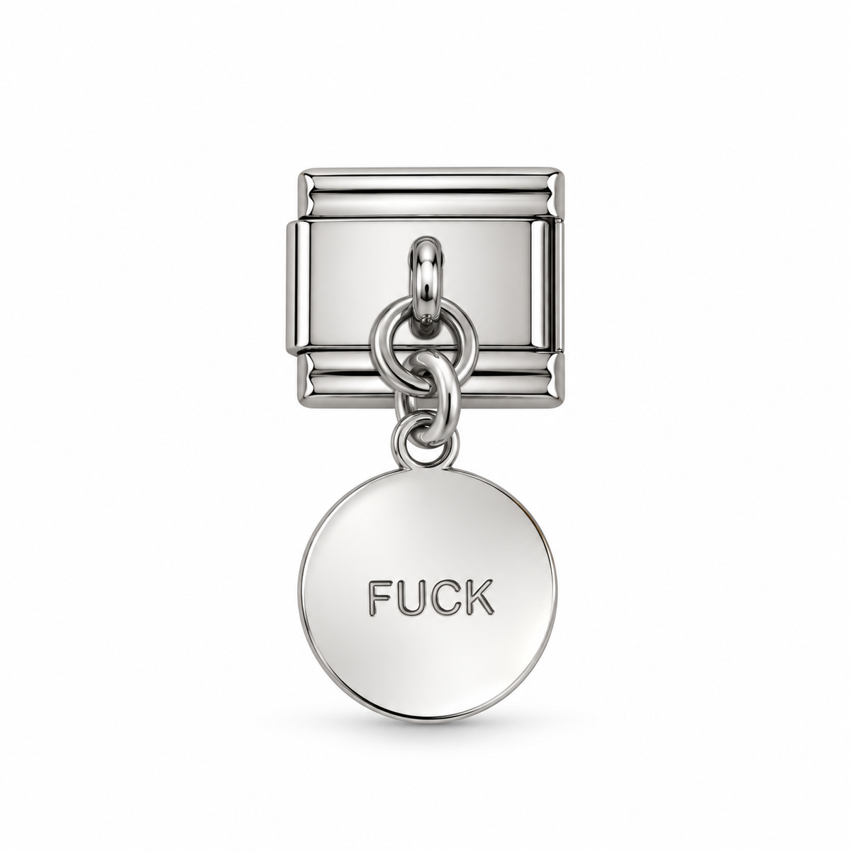 Charm italien médaillon FUCK