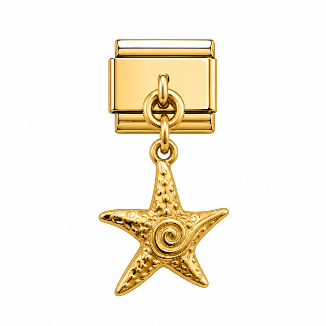 Charm italien breloque étoile de mer texturée