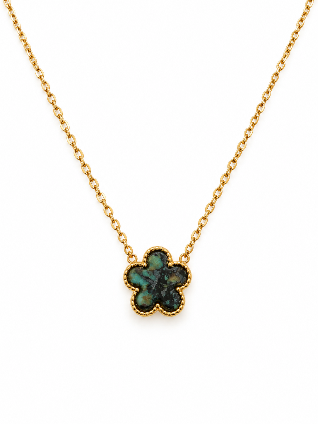 Collier fleur turquoise d’Afrique