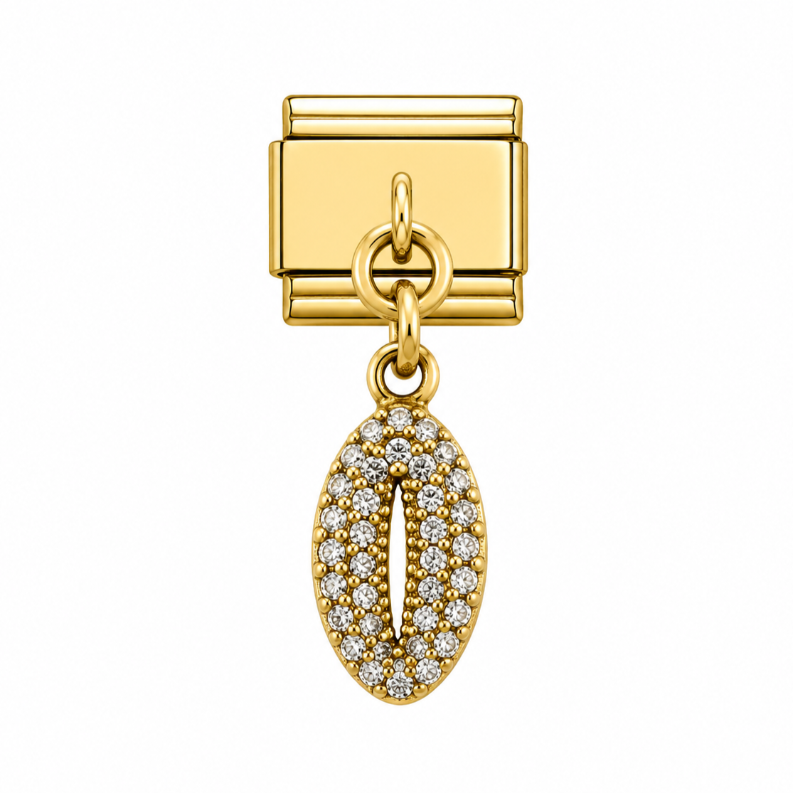 Charm italien breloque coquillage strass