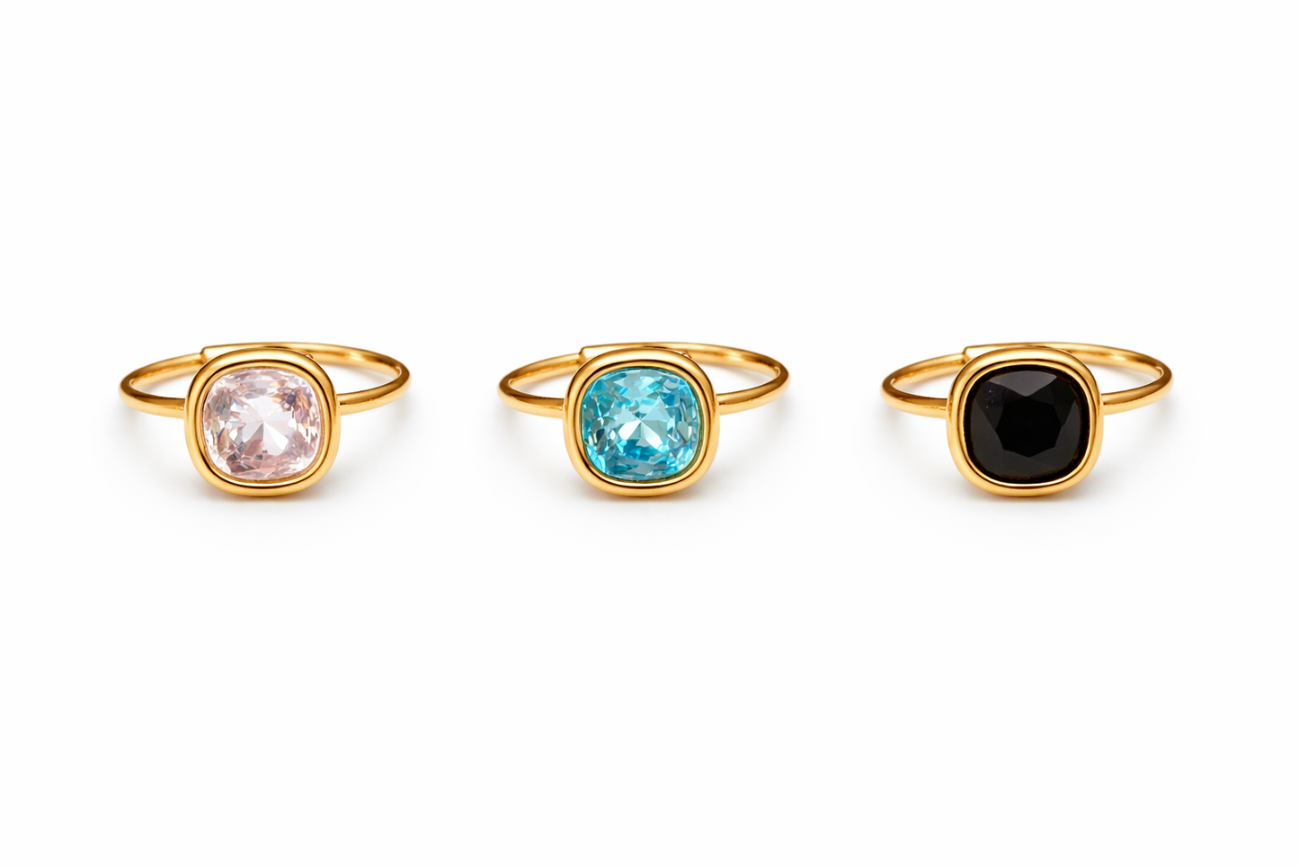 Bague en cristal - doré | Coloris au choix