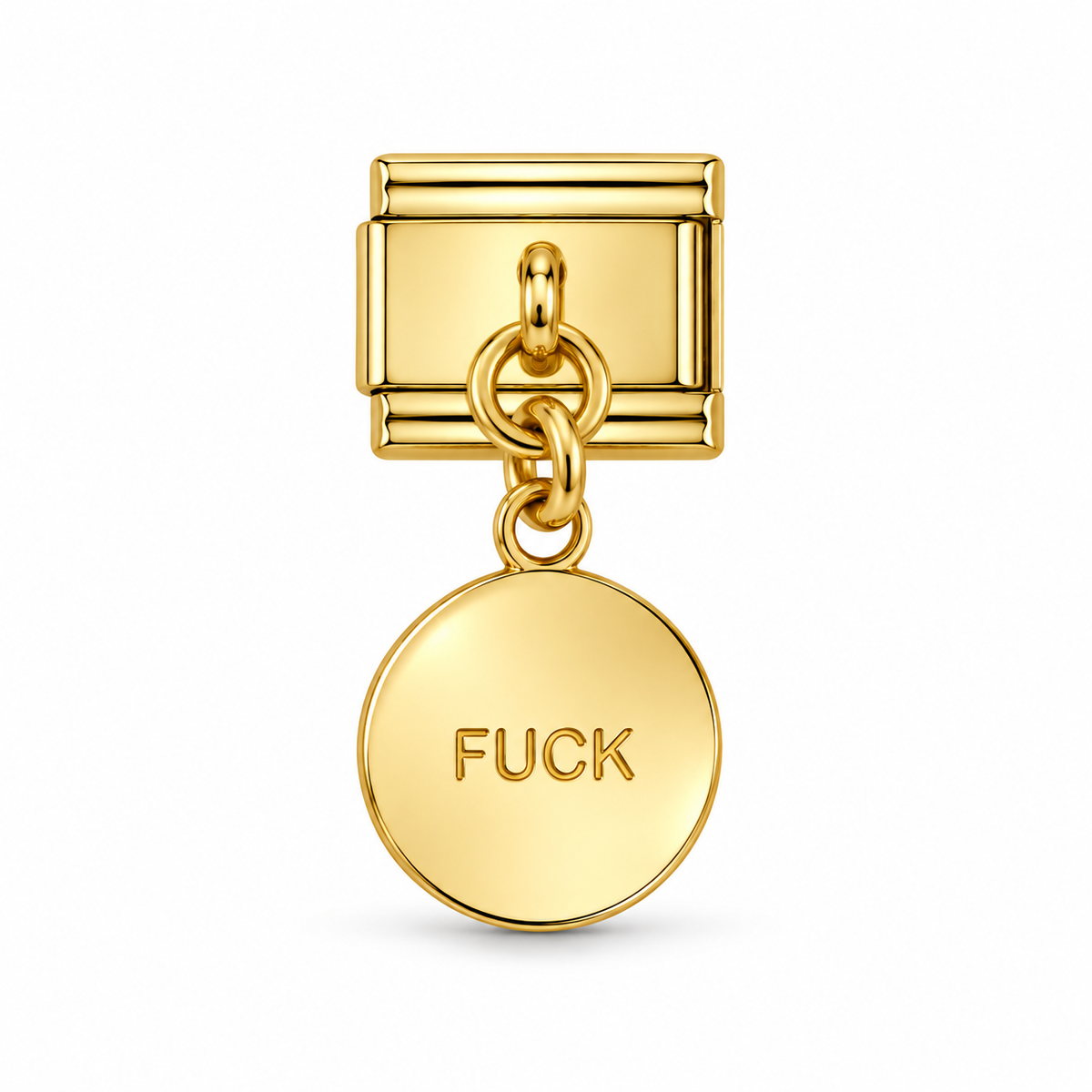 Charm italien médaillon FUCK