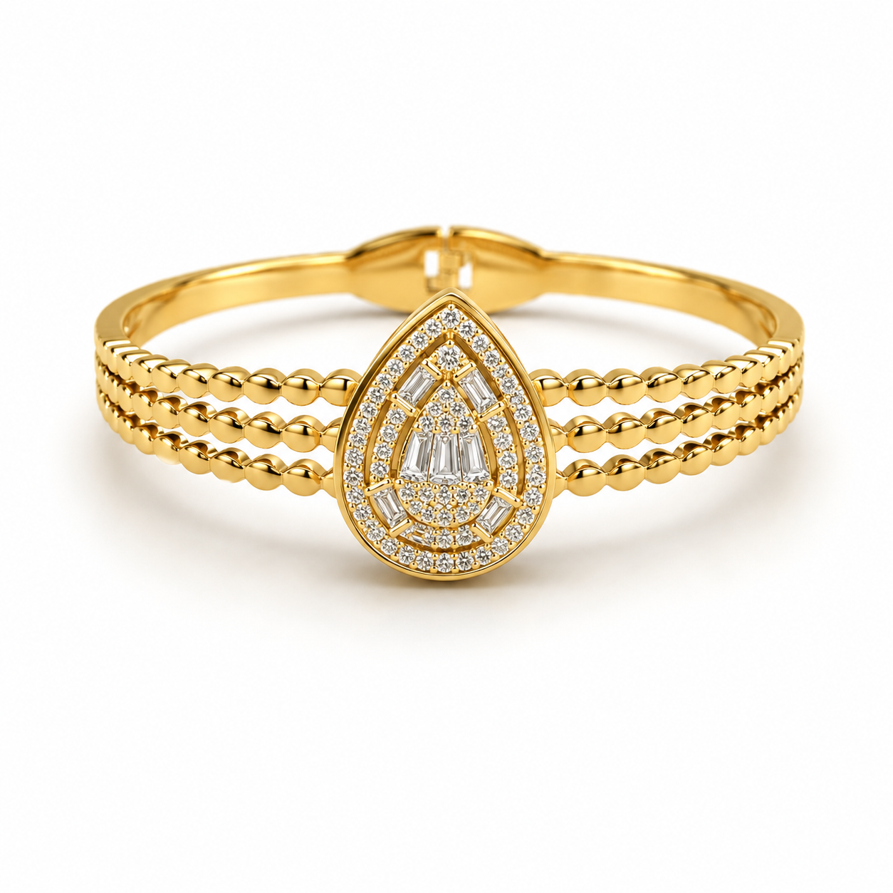 Bracelet jonc MARQUISE - doré