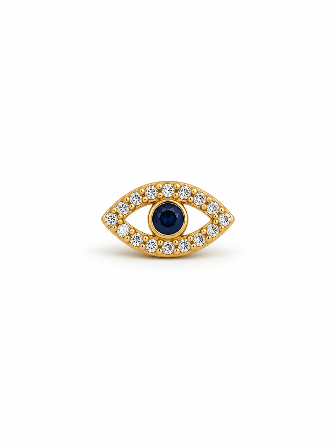 Puce d'oreille œil dorée zircons