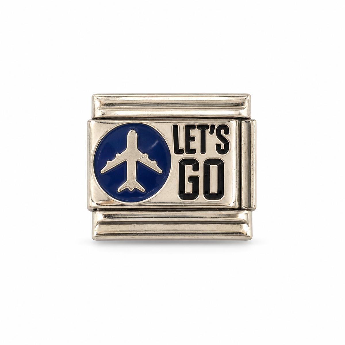 Charm italien Let's go/travel - argenté