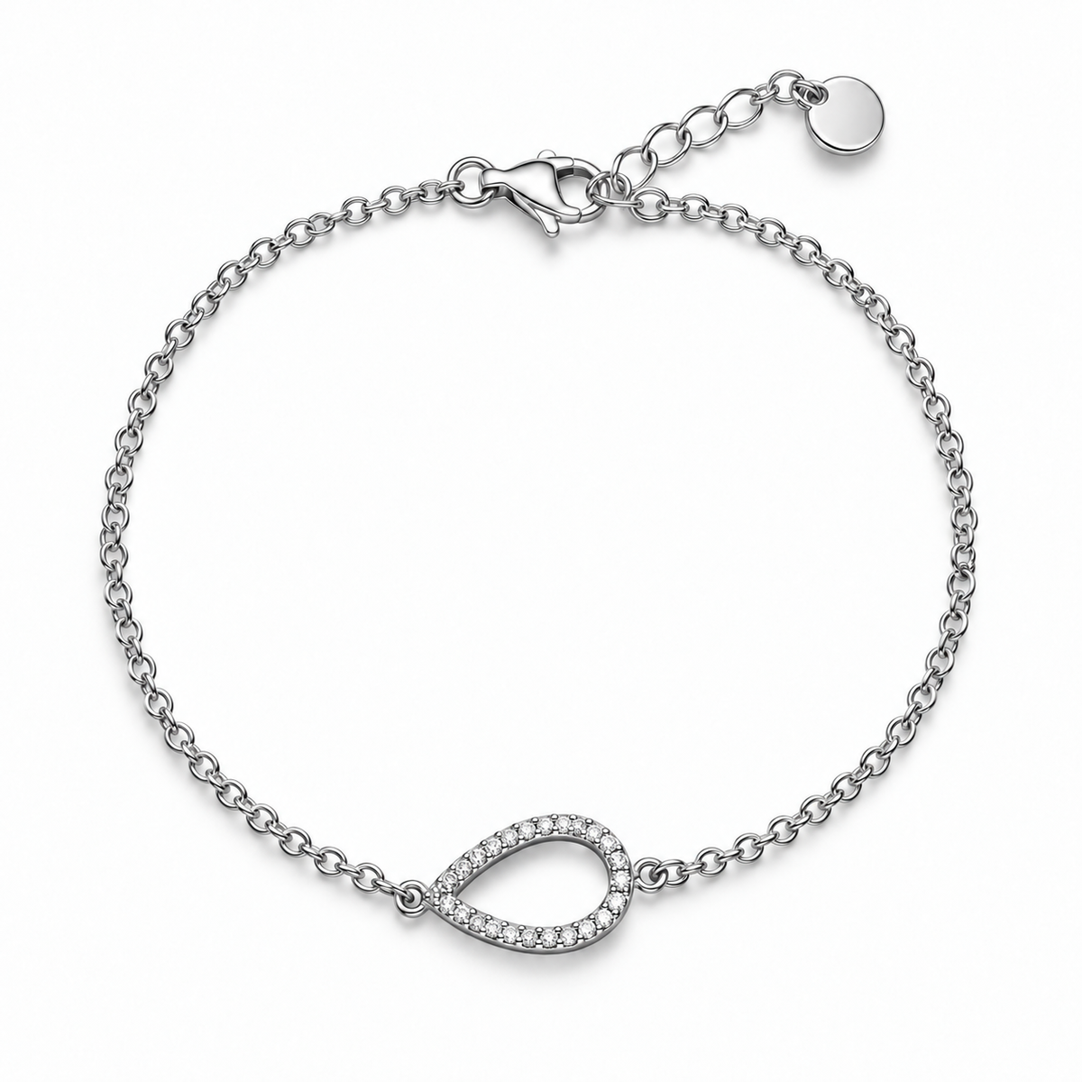 Bracelet larme éternelle - argenté