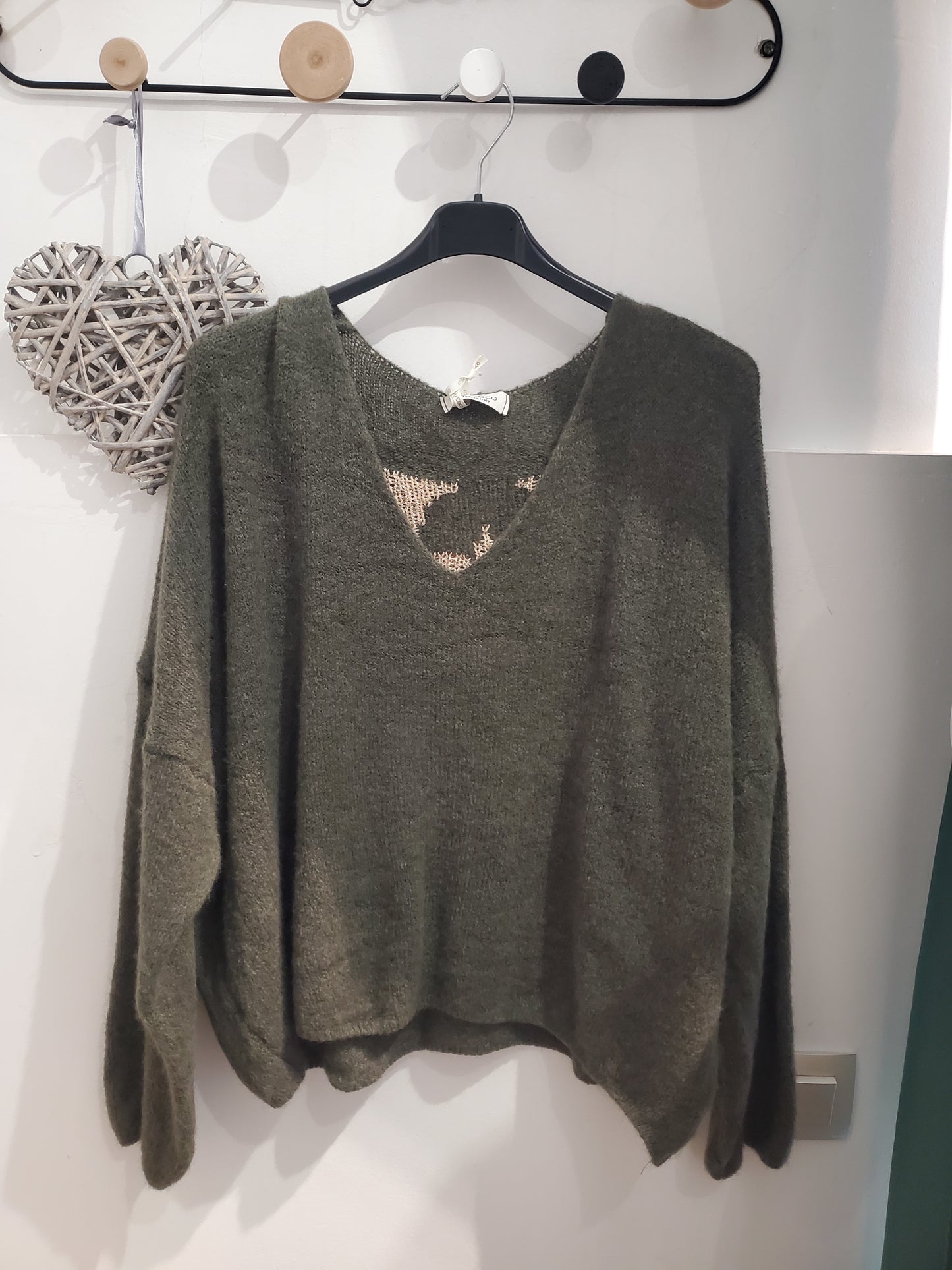 Pull amour - Vert kaki