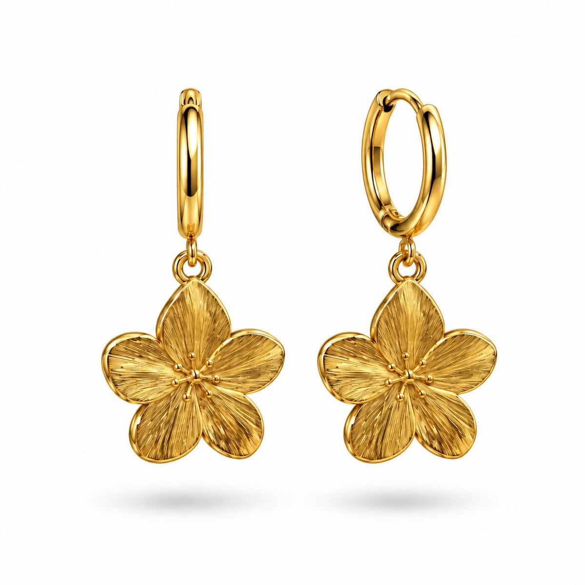 Boucles d’oreilles Fleur Bali – doré