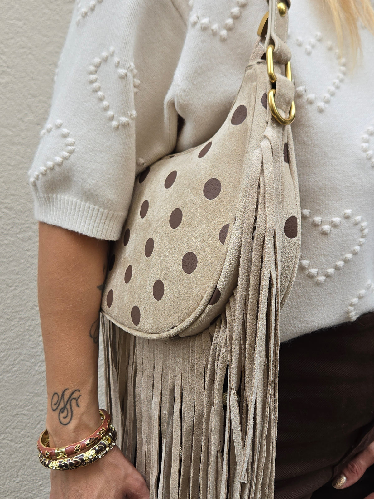 Sac NAVA à pois et franges