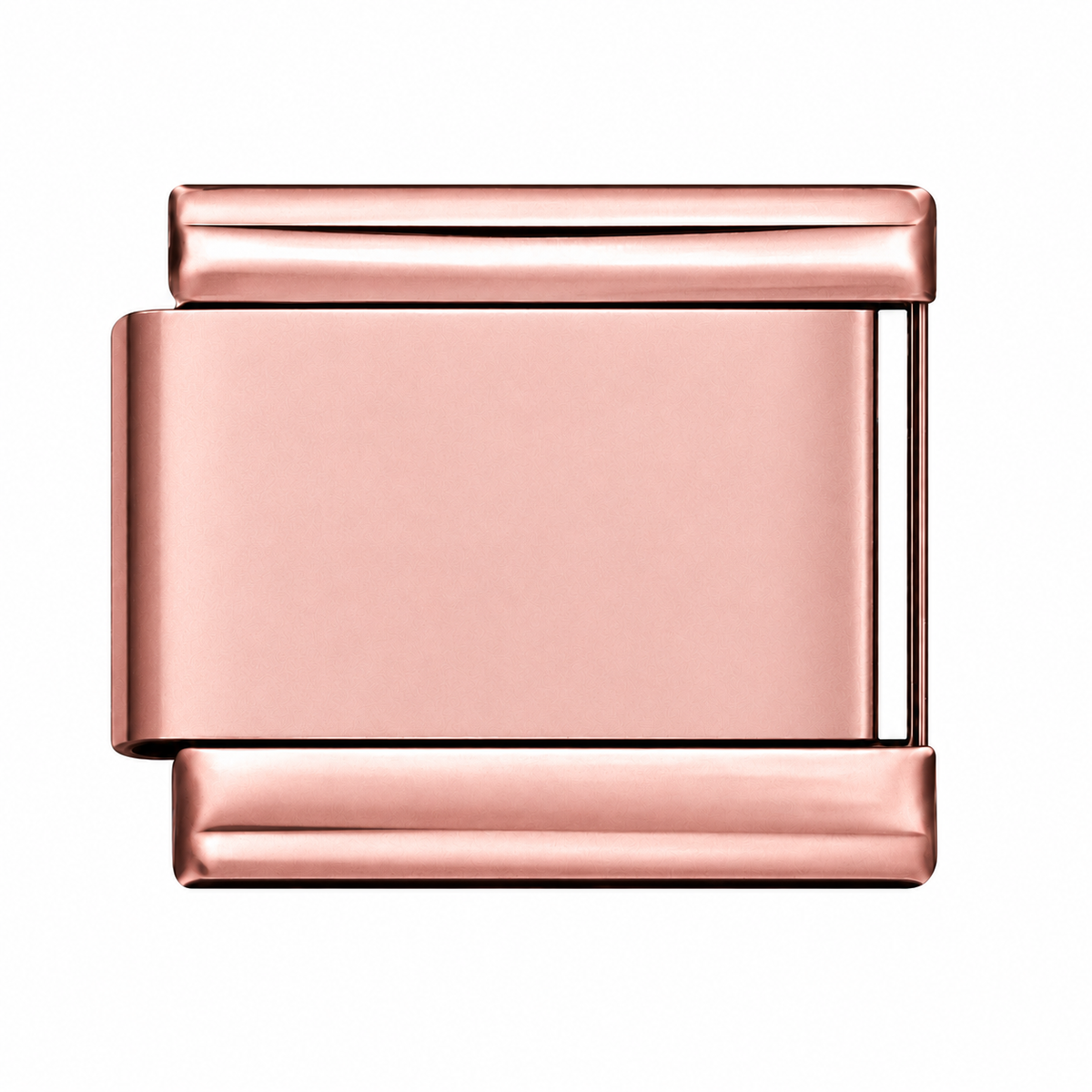 Charm italien MAILLON NEUTRE rose métallisé