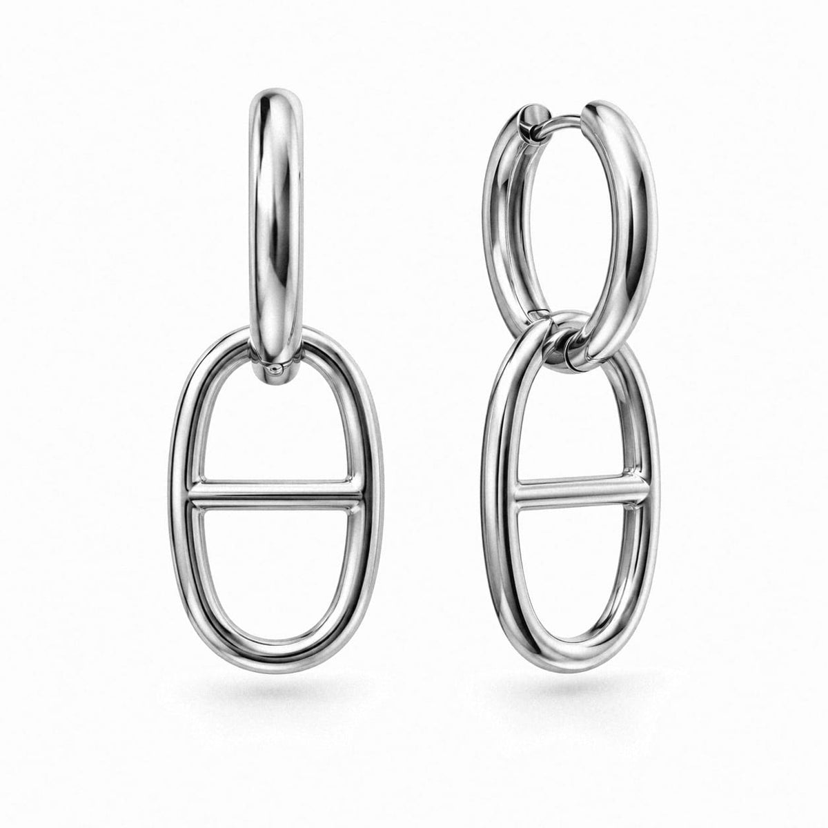 Boucles d'oreilles Maille marine - argenté